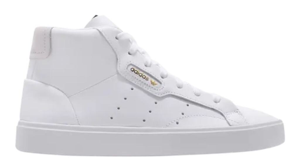 NWT Adidas Women's Sleek Mid Triple White Size 5 Sneakers Shoes